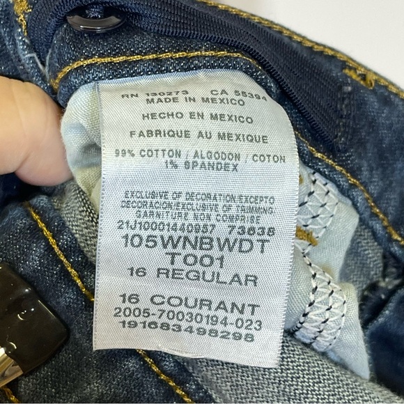 Wrangler Classic Straight Boys Jeans. Size 16 Regular. Adjustable Waist. - Picture 6 of 8